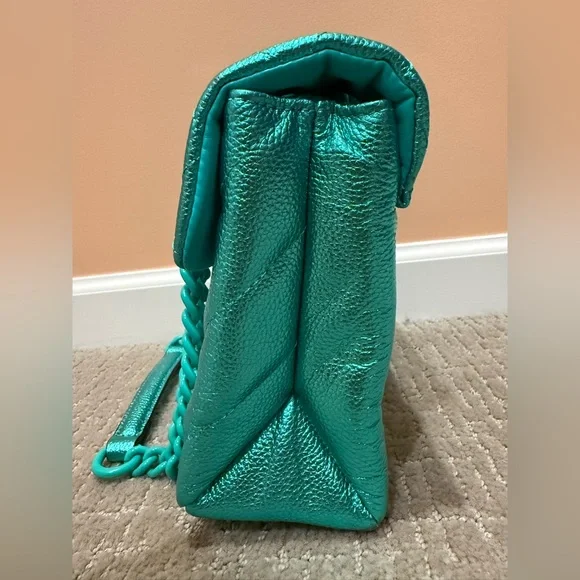 Kurt Geiger London Metallic Quilted Kensington Drench Purse - Picture 7 of 16